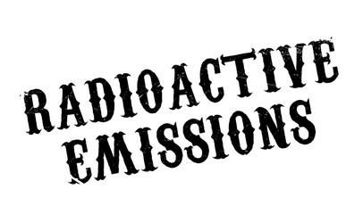 Radioactive Emissions rubber stamp. Grunge design with dust scratches. Effects can be easily removed for a clean, crisp look. Color is easily changed.