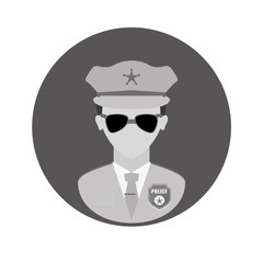 figure police officer icon image, vector illustration