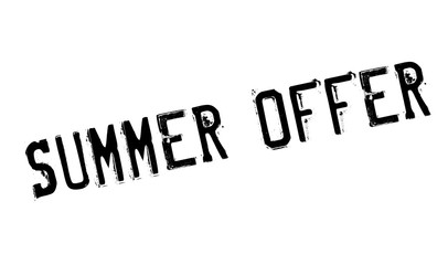 Summer Offer rubber stamp. Grunge design with dust scratches. Effects can be easily removed for a clean, crisp look. Color is easily changed.
