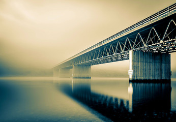 foggy bridge