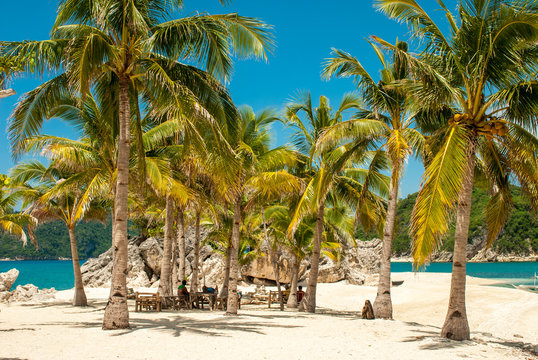 Paradise on remote tropical island