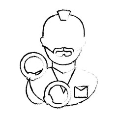 figure arrested man with handcuffs icon, vector illustration