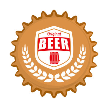 beer related emblem icon image, vector illustration
