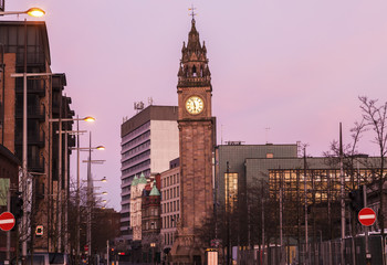 Fototapeta na wymiar Albert Memorial Clock in Belfast