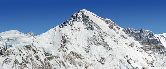  High resolution anorama sixth of the world's highest peaks Cho Oyu (8201 m) - Gokyo region, Nepal,...