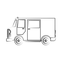 cargo truck icon over white background. vector illustration