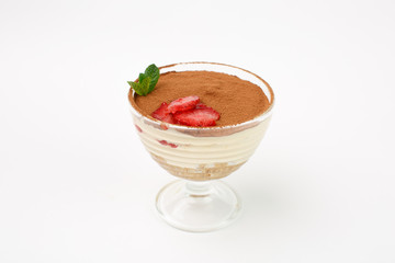 beautiful dessert on a white background
