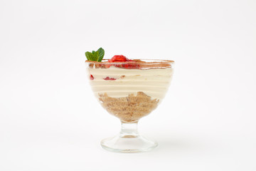 beautiful dessert on a white background
