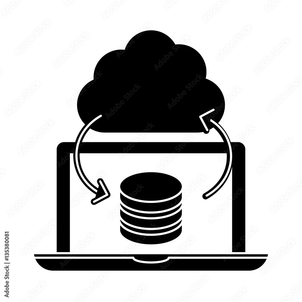 Poster optimization database icon image design, vector illustratuion