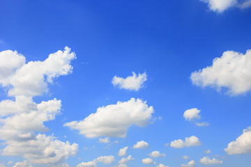 Clouds with blue sky background.