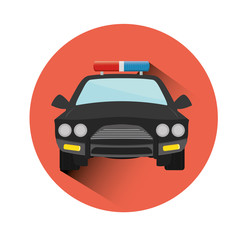 police car patrol icon image vector illustration design 