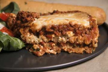 Lasagna on a plate