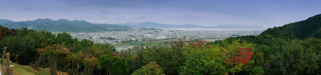 Obraz premium Kyoto cityscape from mountain view