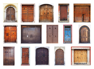 South American Door Composite Isolated on White