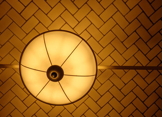 Light against Barrel Vaulted Ceiling Tiles