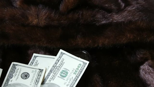 Fur coat and the hundred-dollar bills