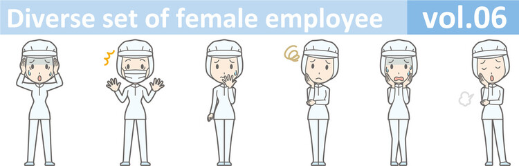 Diverse set of female employee, EPS10 vol.06