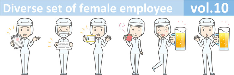Diverse set of female employee, EPS10 vol.10