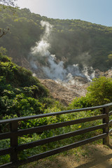 Live Volcano smoking at Soufriere, Saint Lucia