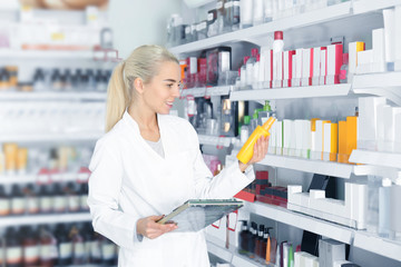 Female shop assistant at work