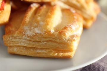 Sweet tasty pastries, closeup