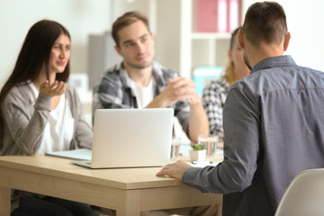 Fototapeta premium Job applicant having interview in office