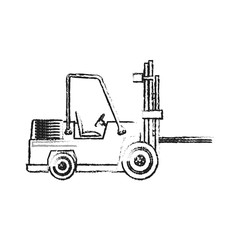 forklift truck icon over white background. vector illustration