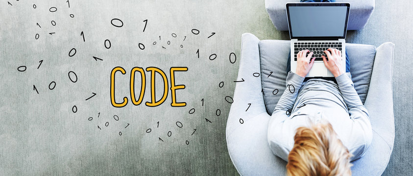 Code text with man