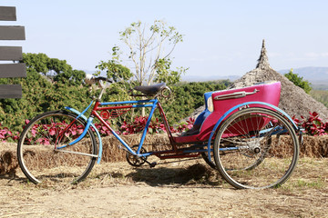 Fototapeta na wymiar Antique Pedicabs