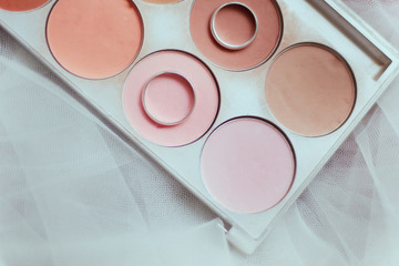 the shade of pastel make-up