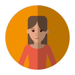 woman beauty casual clothes shadow vector illustration eps 10