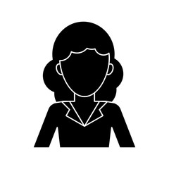 silhouette woman professional work office vector illustration eps 10