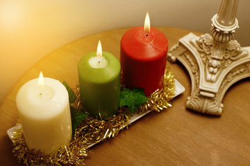 candles on the table