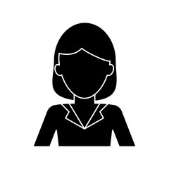 silhouette business woman successful wearing clothes elegant vector illustration eps 10