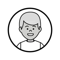 young man character icon vector illustration design