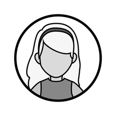 cute woman avatar casual vector illustration design