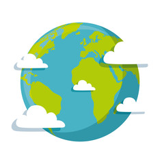 Planet earth of the solar system vector illustration design