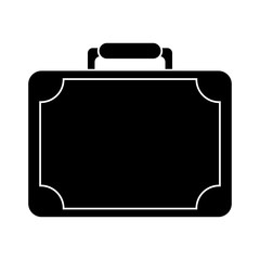 silhouette travel suitcase modern style equipment vector illustration eps 10