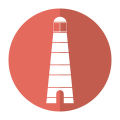 lighthouse search light guide shadowvector illustration eps 10