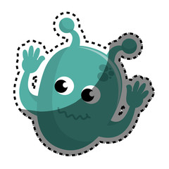 martian character comic icon vector illustration design
