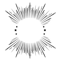 sun burst frame icon vector illustration design