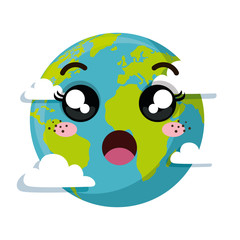 Planet earth character of the solar system vector illustration design