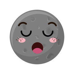 Planet of the solar system comic character vector illustration design