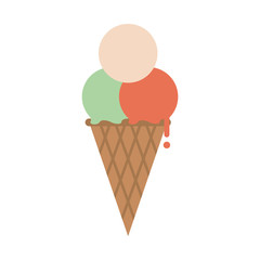 ice cream cone sweet delicious vector illustration eps 10