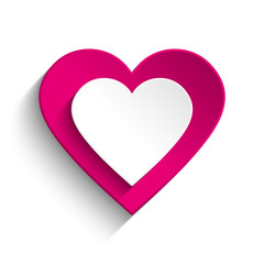 Pink and white heart