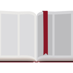 colorful silhouette with holy bible open with ribbon vector illustration