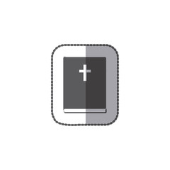 Fototapeta premium middle shadow sticker grayscale with holy bible vector illustration