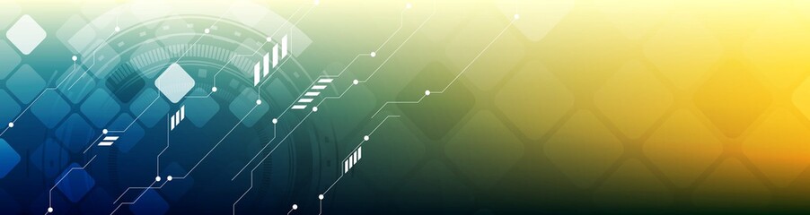 Abstract technology concept bright web header banner