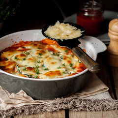 Baked Stuffed Conchiglioni with Tomato