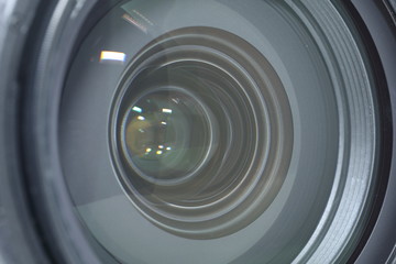 Camera lens with lense reflections